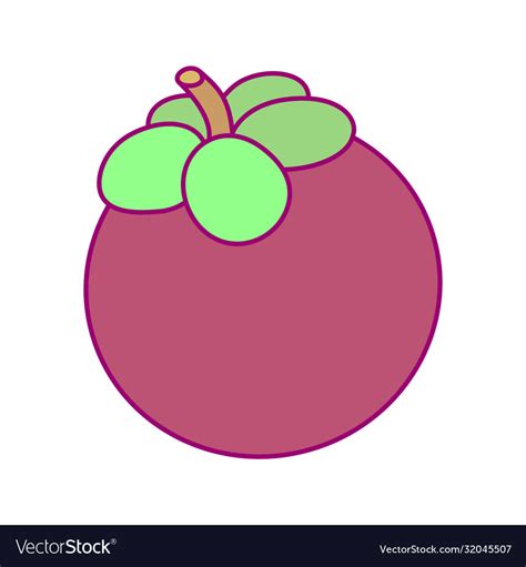 Cute drawn fruit clipart Royalty Free Vector Image