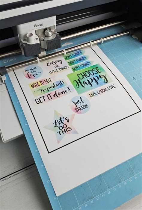 how to use cricut print and cut with printable vinyl diy stickers - how ...