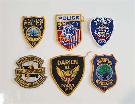 6 x Various USA Police patches as pictured - Lot 1 | Allied Militaria