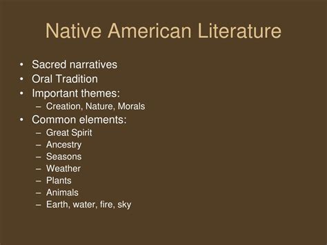 PPT - Native American Literature PowerPoint Presentation, free download ...