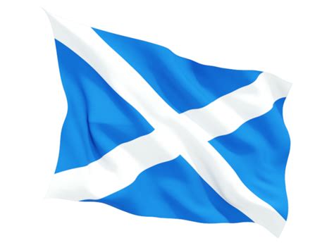 Fluttering flag. Illustration of flag of Scotland