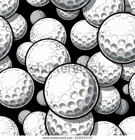 Golf Balls Seamless Pattern Vector Image Stock Vector (Royalty Free ...