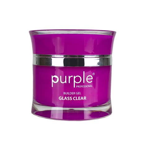 Gel de construction Glass Clear - 100 gr - Purple - Fraise Nail Shop