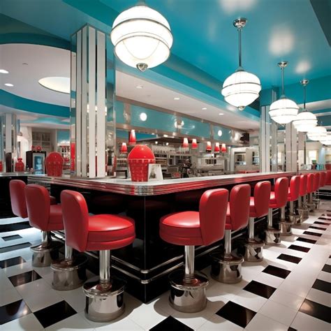 Premium AI Image | American diner interior design