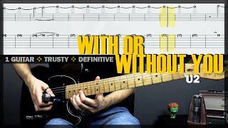 With or Without You Guitar Cover Solo Lesson Ebow chords