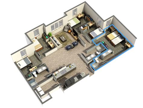 Floor Plans — Millennial Towers Student Housing