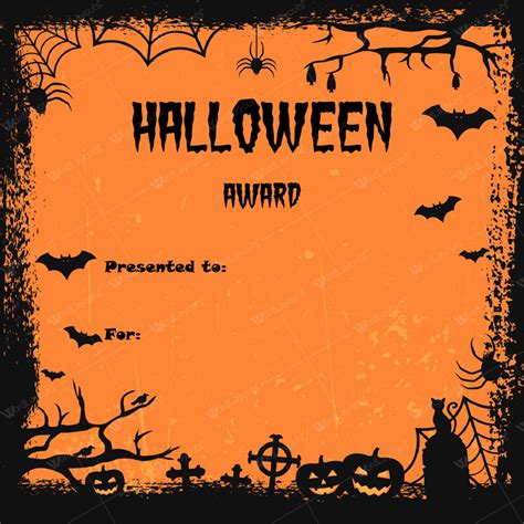 Halloween Certificate Template (1) - TEMPLATES EXAMPLE | Certificate ...