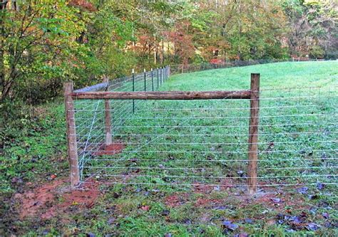 4x4 sheep or goat wire on metal T-post w/ wood corner bracing | Farm fence gate, Farm fence ...