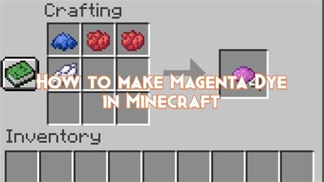 How to make Magenta Dye in Minecraft - Pillar Of Gaming