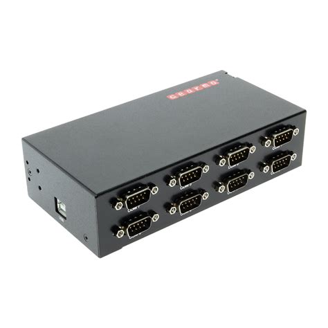 8 Port USB to Serial DB9 Industrial RS232 Adapter 15KV ESD and Surge