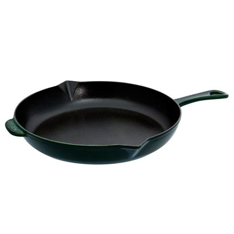 Staub Fry Pan, Basil, 12" | Cast iron frying pan, Cast iron, Enameled cast iron cookware