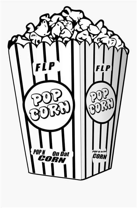 Popcorn, Movie, Entertain, Film, Cinema - Popcorn Clipart Black And White , Free Transparent ...