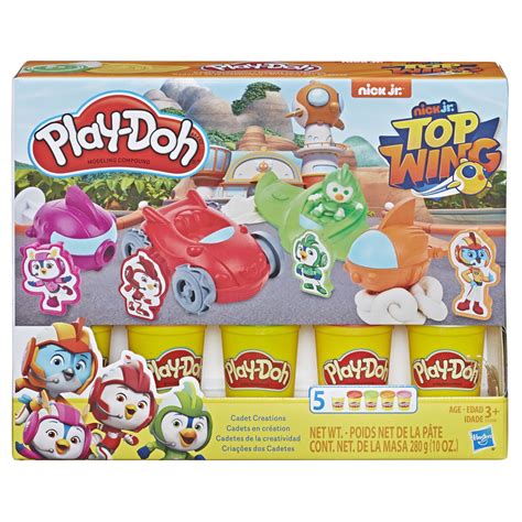 Play-Doh Top Wing Cadet Creations Toolset with 5 Play-Doh Colors ...