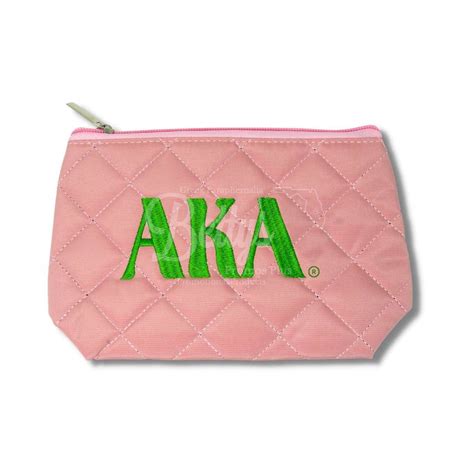 Alpha Kappa Alpha AKA Embroidered Greek Letters Quilted Cosmetic Case – Betty's Promos Plus, LLC