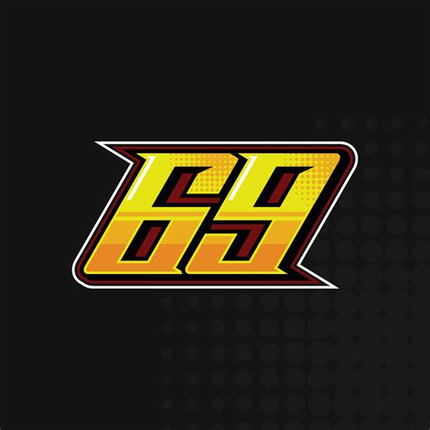 Race Number 69 logo design vector 17301529 Vector Art at Vecteezy