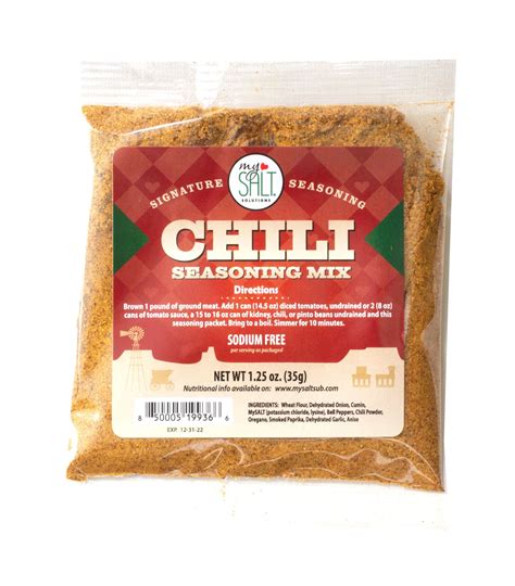 Chili Seasoning Salt Free – My Salt Substitute