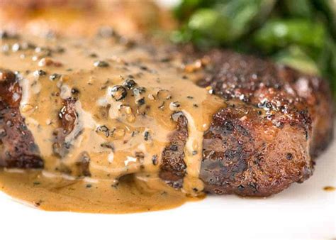 Steak with Creamy Peppercorn Sauce | RecipeTin Eats