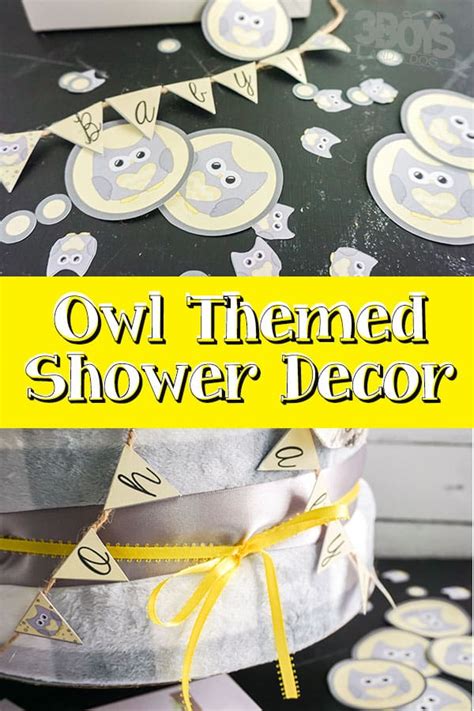 Print-and-Cut Owl Baby Shower Decorations