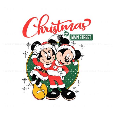 Mickey Minnie Christmas On Main Street SVG