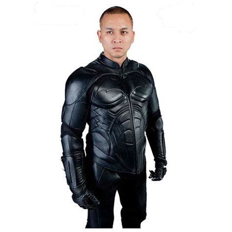 Batman Begins Leather Batsuit Replica Motorcycle Jacket