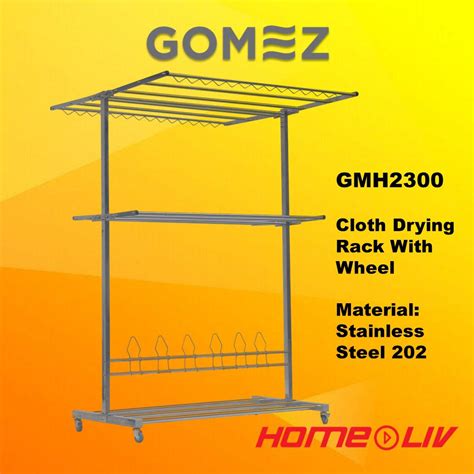 Gomez Stainless Steel 202 Free Standing T Shape Clothes Hanger Heavy ...