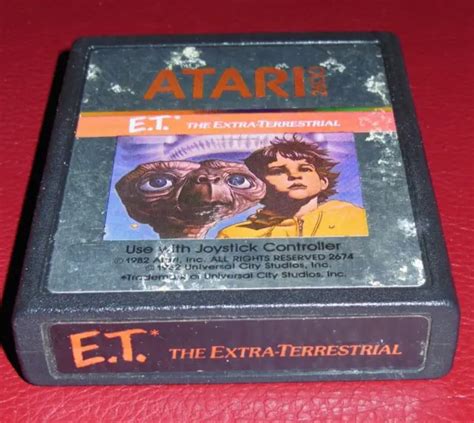 VTG. RARE ATARI 2600 ET EXTRA TERRESTRIAL Video Game Cartridge Only TESTED 1982 $0.99 - PicClick