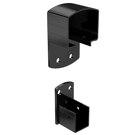 Peak Railblazers Aluminum Deck Railing Wall Mount Bracket in Matte Black | The Home Depot Canada