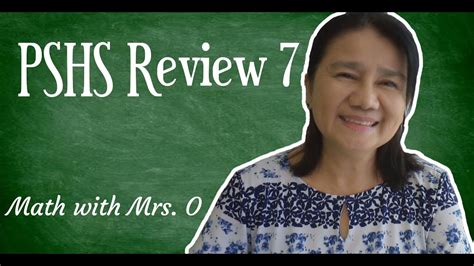 PHILIPPINE SCIENCE HIGH SCHOOL REVIEW 7 - YouTube