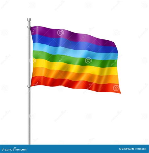 Rainbow Peace Flag Isolated on White Stock Illustration - Illustration of liberty, flagpole ...