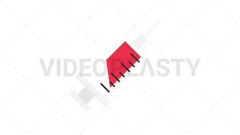 Syringe Flat Icon [Animated Stock GIFs] | VideoPlasty