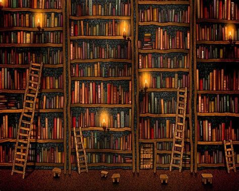 Bookshelf Desktop Wallpaper Hd