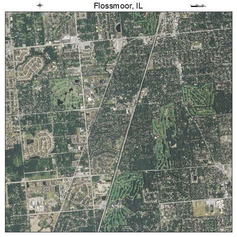 Aerial Photography Map of Flossmoor, IL Illinois