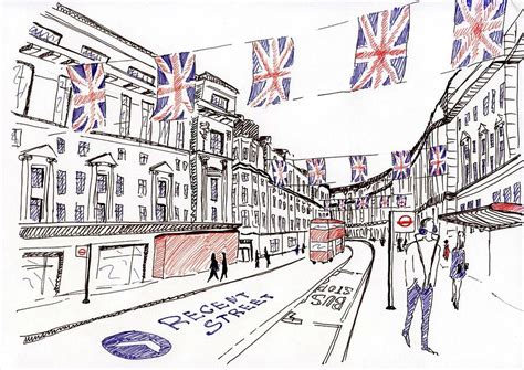 London City sketch Drawing by Anna Potanina - Pixels