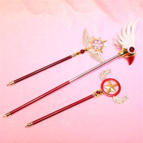 Anime Cardcaptor Sakura Clear Card Star, Seal, Dream Cosplay Wand ...