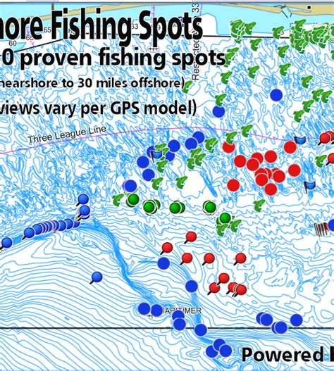 Destin Offshore Fishing Spots - Florida Fishing Maps and GPS Fishing Spots