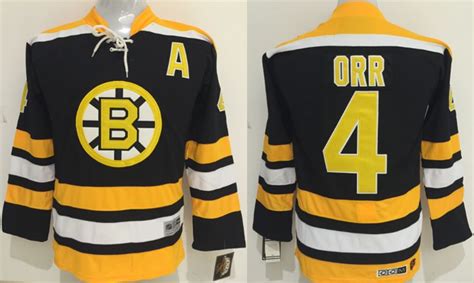 2017 Boston Bruins 1970'S Throwback Away Jersey Kids #4 Bobby Orr Black ...