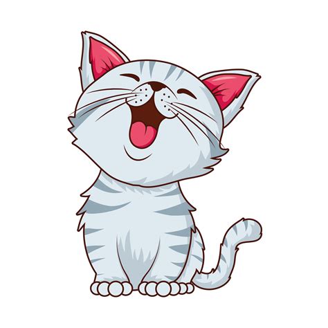 cute cat white pet cartoon character 4218321 Vector Art at Vecteezy