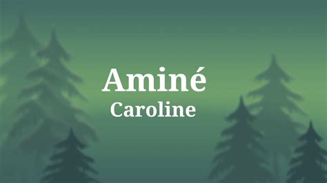 Aminé - Caroline (lyrics) - YouTube