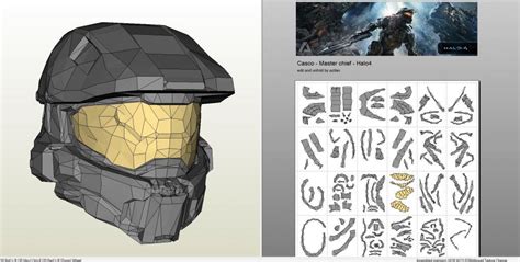 Papercraft .pdo file template for Halo 4 – Masterchief FULL ARMOR. | Halo armor, Halo 4, Armor