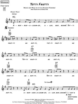 "Tutti Frutti" Sheet Music - 7 Arrangements Available Instantly - Musicnotes