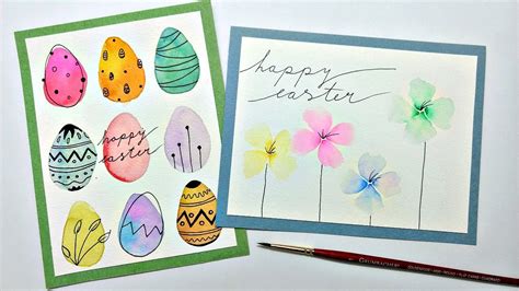 Watercolor Easter Cards Tutorial - pic-jelly