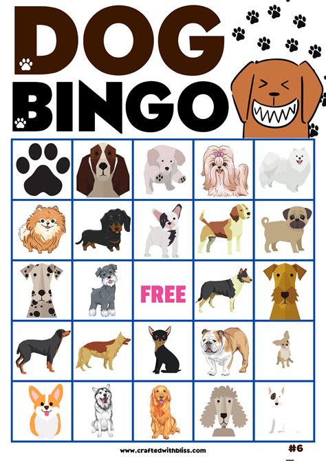 Dog Bingo for Kids Dog Bingo Birthday Party Dog Classroom - Etsy ...