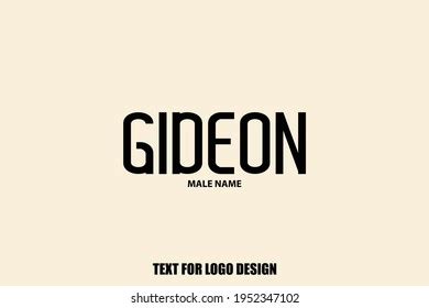 Male Name Gideon Typography Text Logo Stock Vector (Royalty Free ...