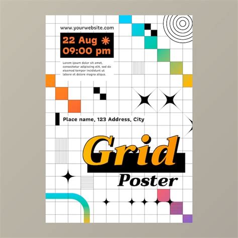 Premium Vector | Grid template design