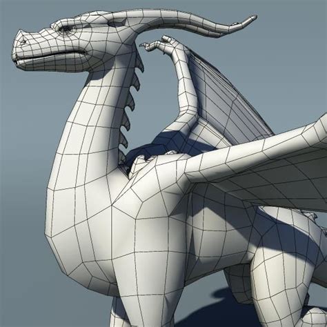 Dragon Low Poly Base Mesh | Low poly, Low poly character, Dragon