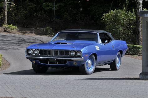 1971, Plymouth, Hemi, Cuda, Convertible, Muscle, Classic, Old, Blue, Usa, 4200x2790 01 ...