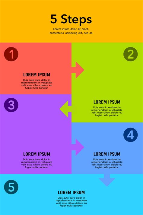 5-step arrow infographic poster template. Vector illustration. 25463776 Vector Art at Vecteezy