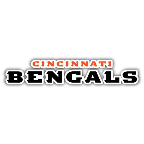 Cincinnati Bengals – Lettering – Full Color Vinyl Sticker – Custom Size ...