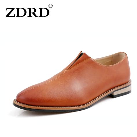 ZDRD fashion Mens italian mens leather shoes brands formal shoes male brands dress oxford shoes ...