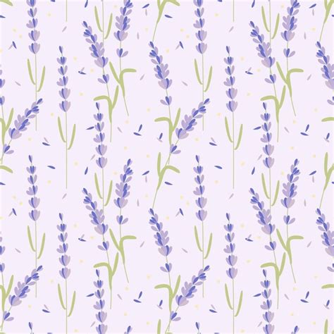 Premium Vector | Lavender seamless pattern.